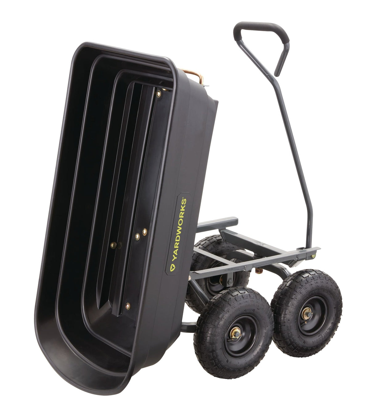 Poly Tray 4-Wheel Garden/Yard Cart, 600-lb D2T7 - product image 2