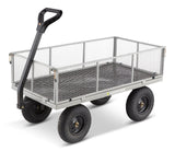 Steel Tray 4-Wheel Mesh Garden/Yard Cart with Removable Sides, 1200-lb O5K1 - product image 1