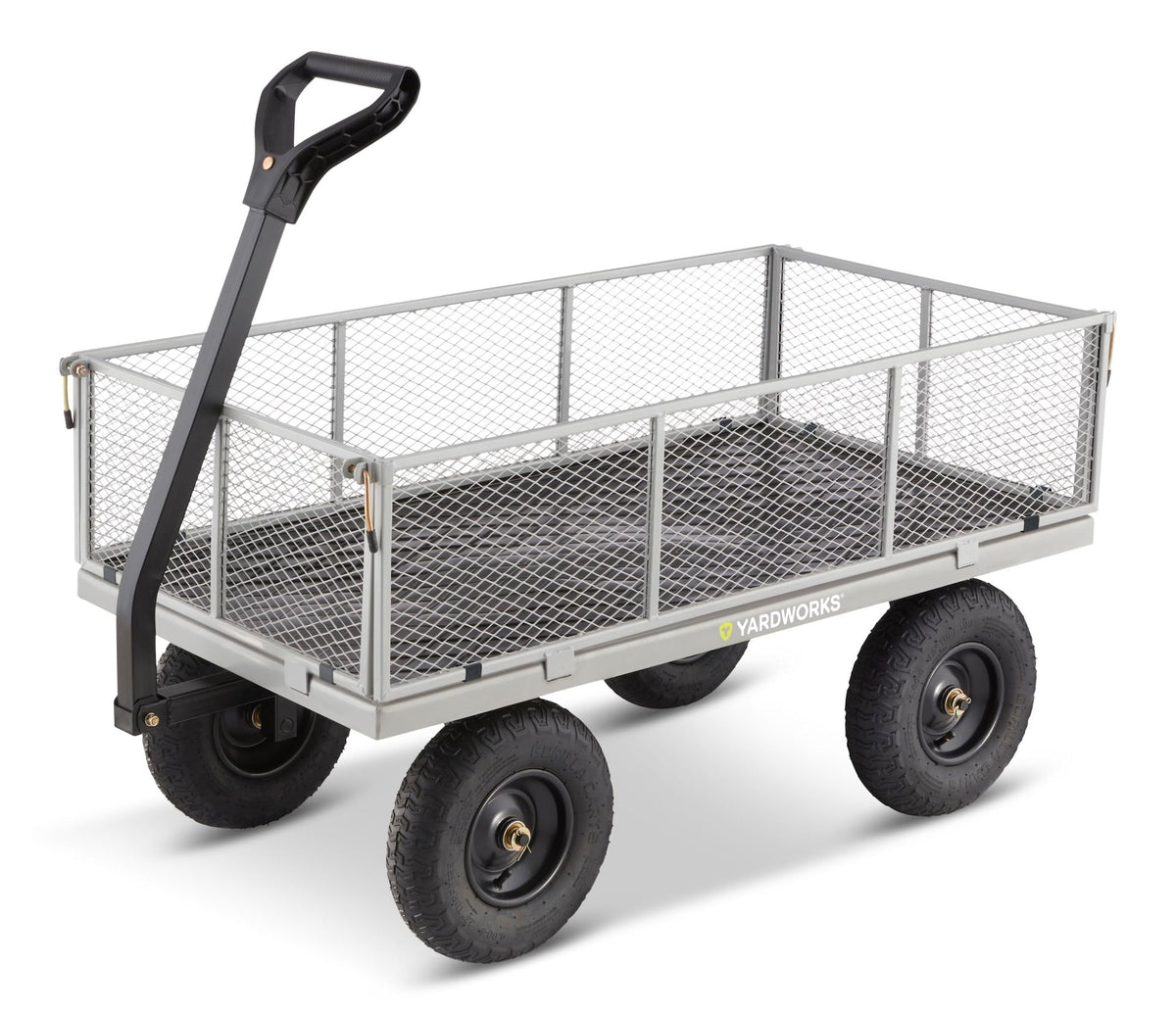 Steel Tray 4-Wheel Mesh Garden/Yard Cart with Removable Sides, 1200-lb O5K1 - product image 1