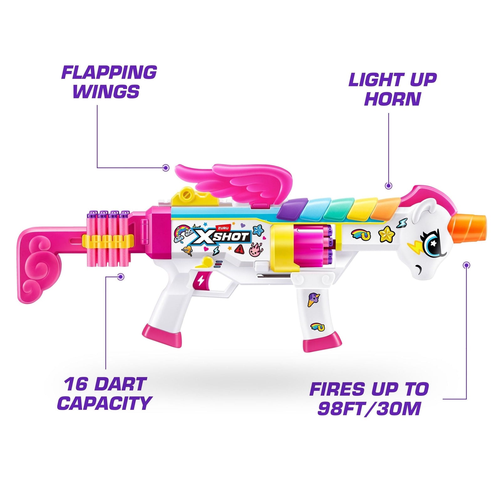 X-Shot Big Rizz Blastercorn Foam Dart Toy Blaster with 24 Darts K6F5 - product image 8