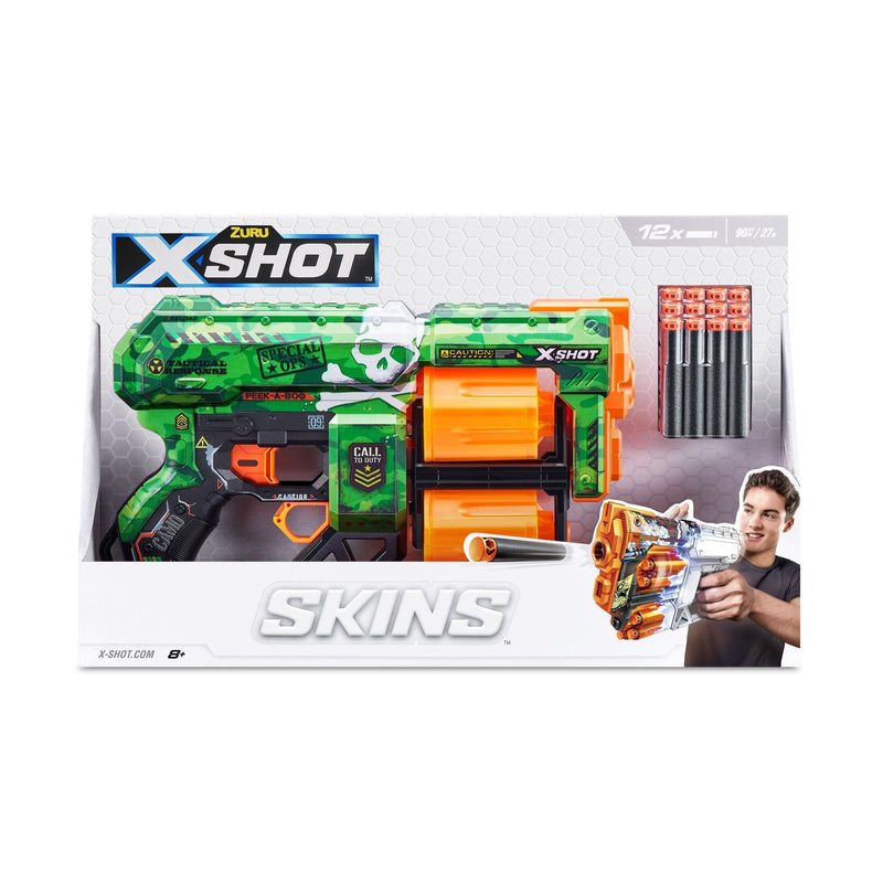X-Shot Skins Dread, 7 Unique Designs, 12-Dart Capacity, Ages 8+ W2N6